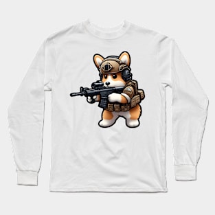 Tactical Corgi Long Sleeve T-Shirt